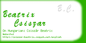 beatrix csiszar business card